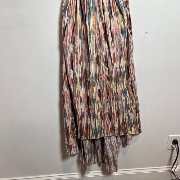 NWT MISA XS Myka Ikat $510 Strapless Cutout Smocked Cotton Blend Dress - Picture 5 of 8